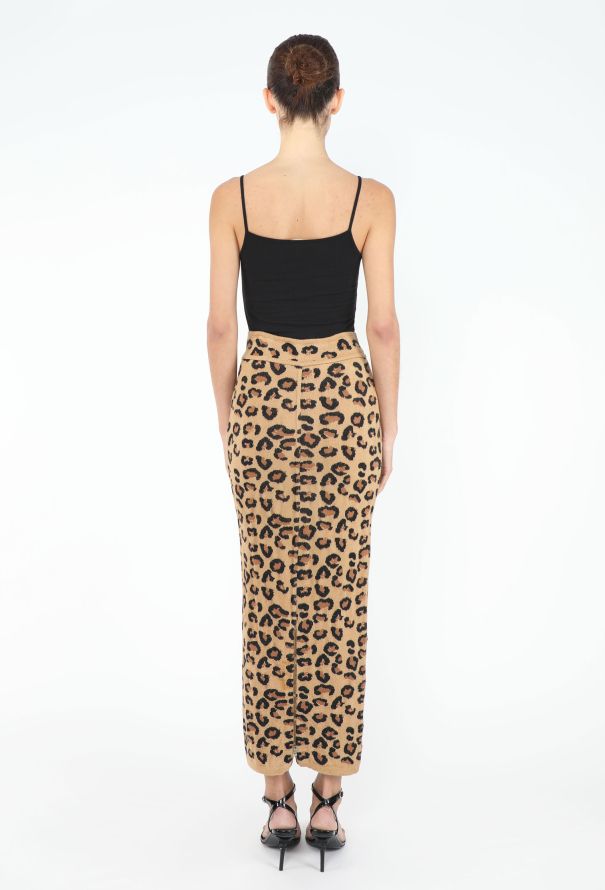 Alaïa ICONIC F/W 1991 Leopard Knit Skirt - 6