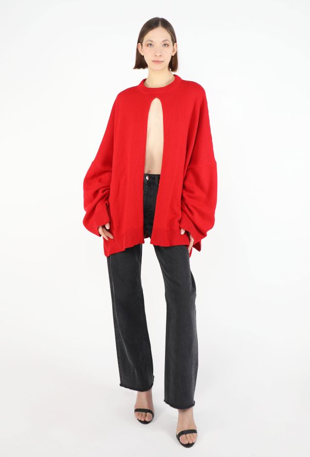 Loewe Oversized Open-Slit Sweater - 1