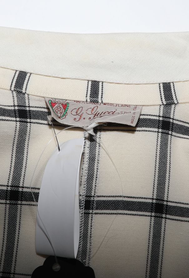 Gucci Vintage Belted Plaid Dress - 7