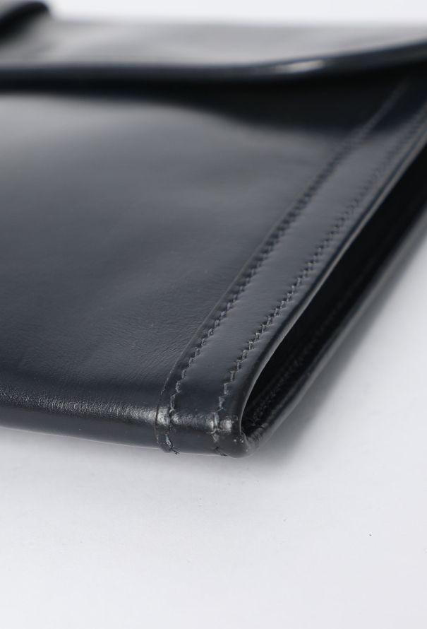 Hermès Vintage Navy Box Jige Clutch - 10