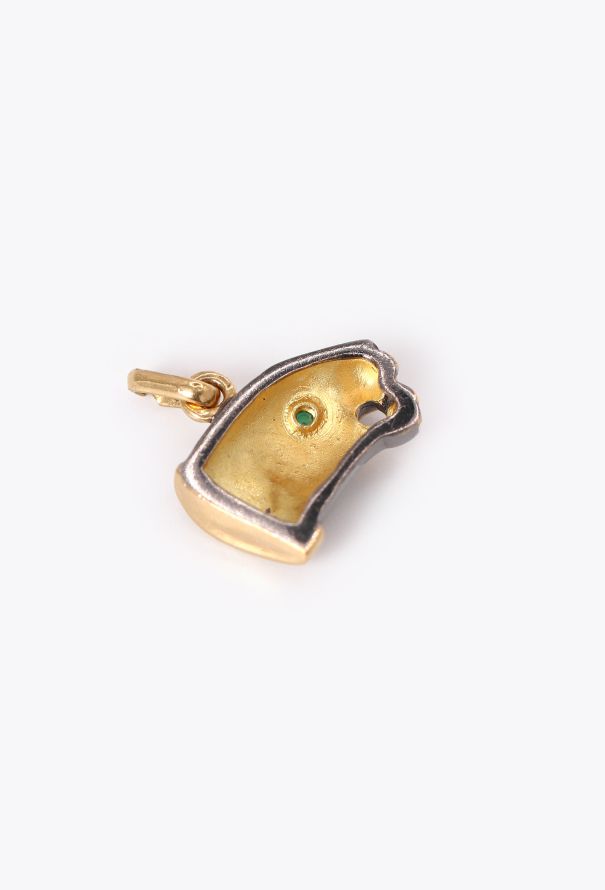 Vintage Fine Jewelry 18k Yellow Gold & Emerald Panther Pendant - 4 Vintage Fine Jewelry 18k Yellow Gold & Emerald Panther Pendant - 4