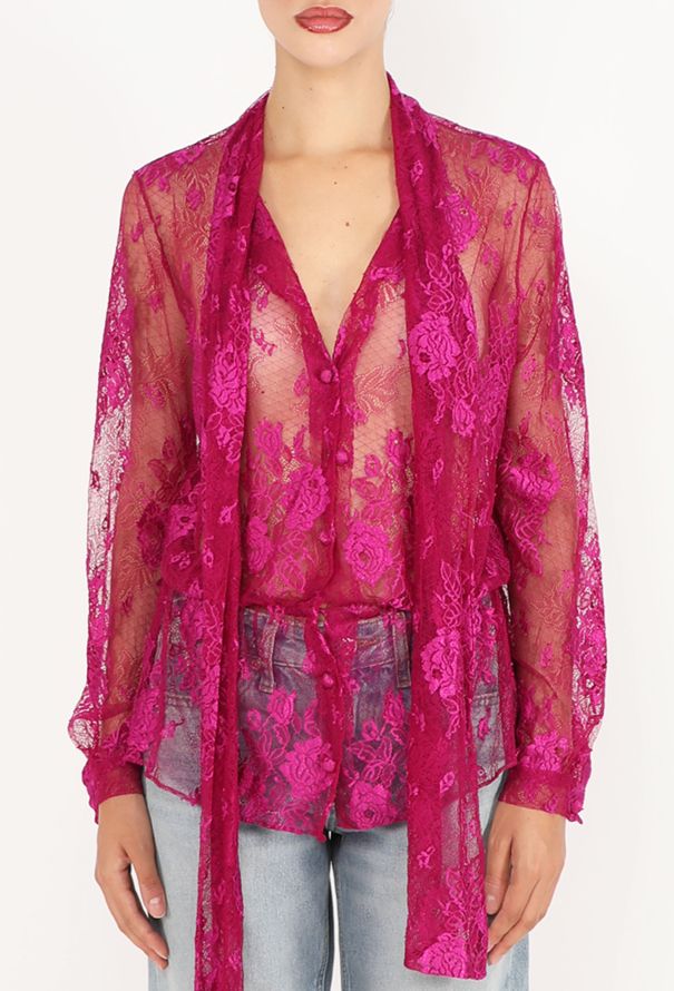 Balenciaga Chantilly Lavallière Blouse, Pre-Fall 2017 - 5