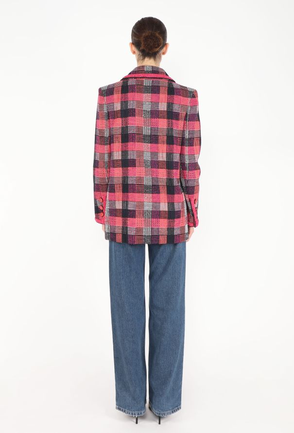 Chanel S/S 2020 Checkered Tweed Blazer - 5