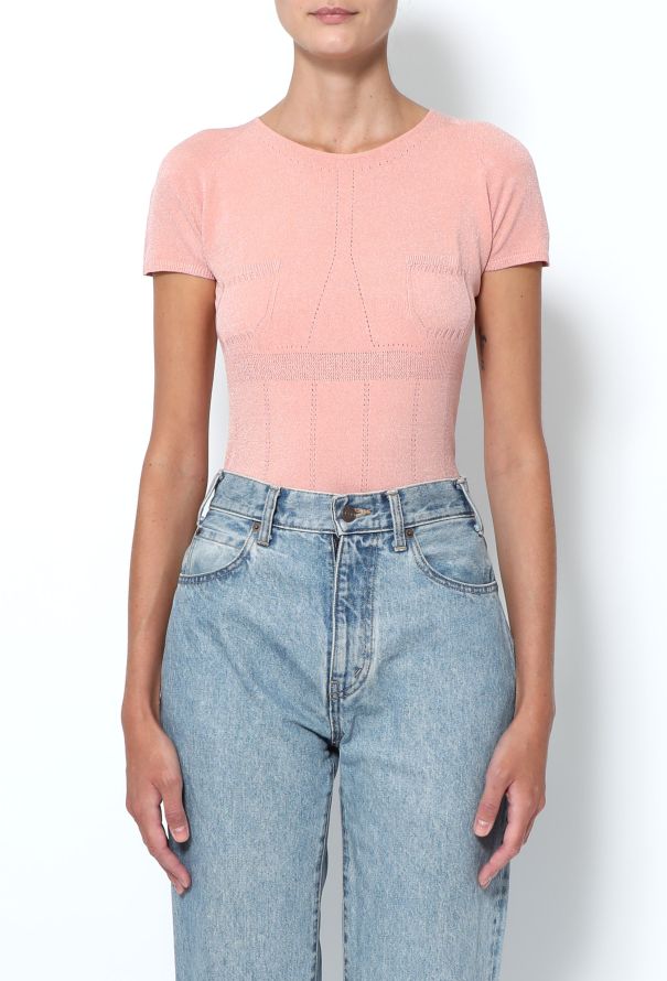Chanel Vintage 'CC' Eyelet Top - 1