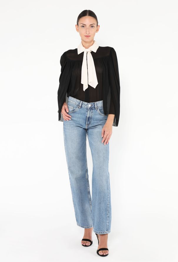 Saint Laurent F/W 2010 Silk Lavallière Blouse - 2