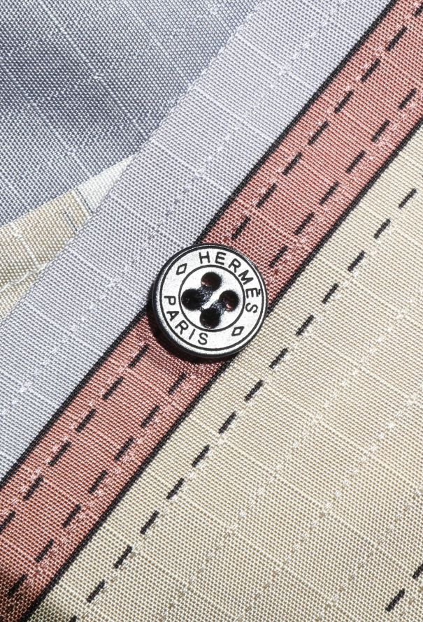 Hermès 2025 'Coaching Remix' Belted Silk Kaftan - 7