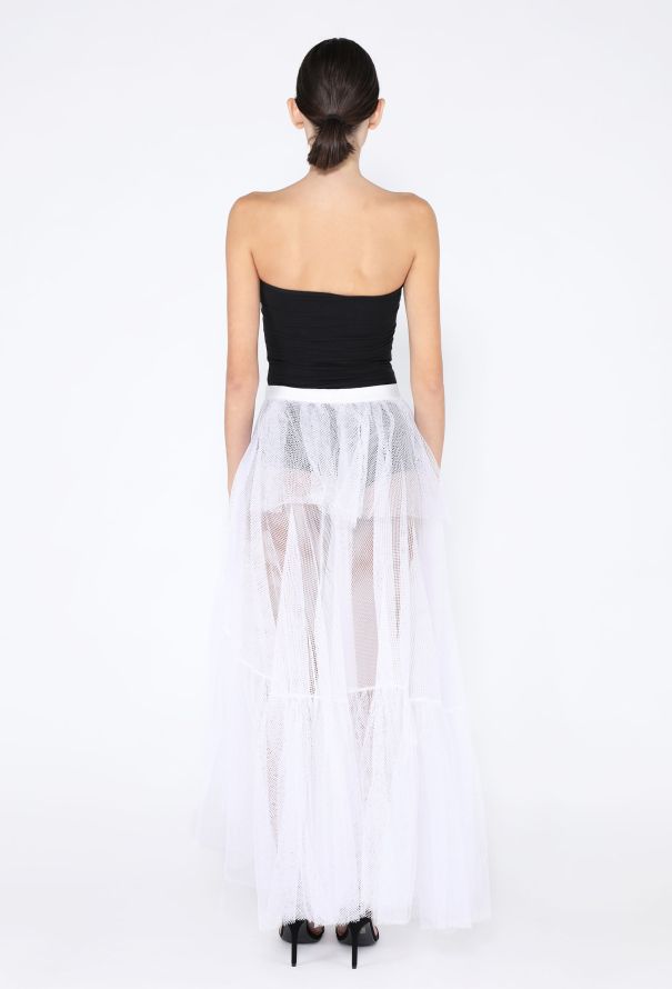 Alexander McQueen S/S 2022 Asymmetrical Tiered Tulle Skirt - 5