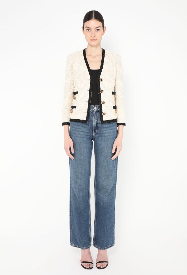 Gucci 2018 Tweed Emblem Jacket - 3