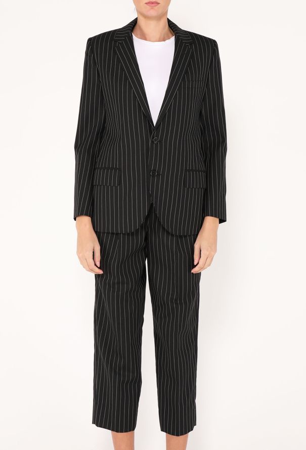 Céline S/S 2021 Pinstripe Cropped Trousers - 5