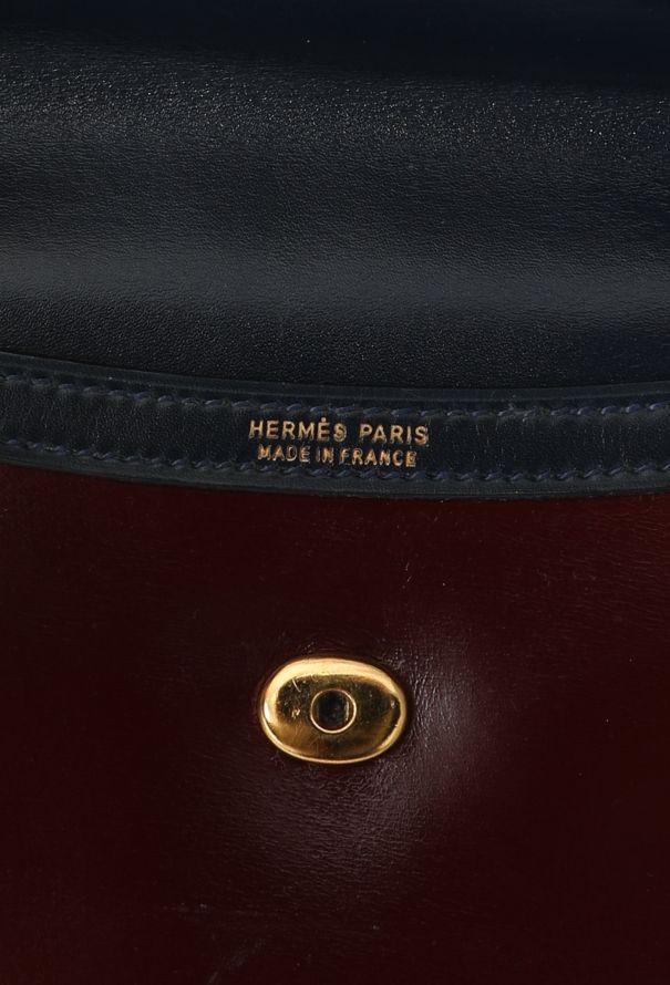 Hermès Vintage Bicolor Box Rio Clutch - 12
