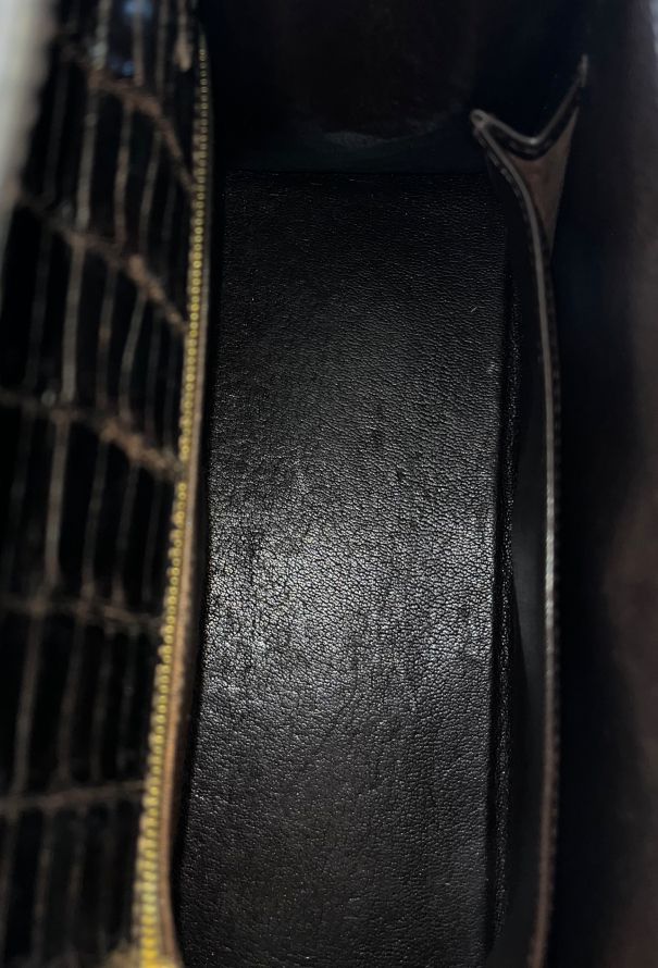 Hermès Exceptional 1998 Dark Brown Porosus Kelly Sellier 25 - 17