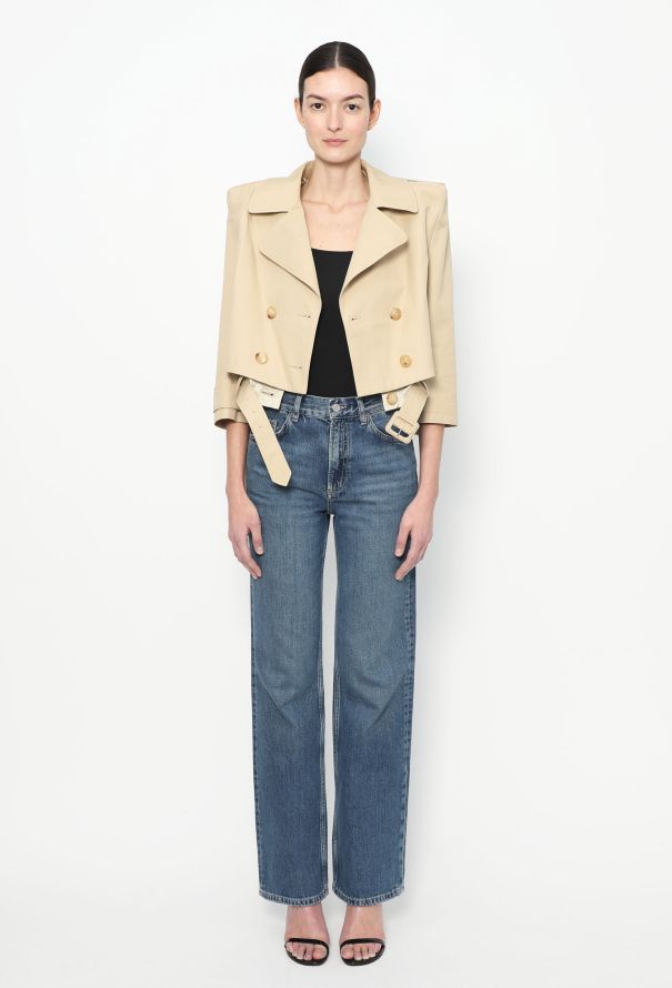 Coperni S/S 2023 Cropped Trench Jacket - 4