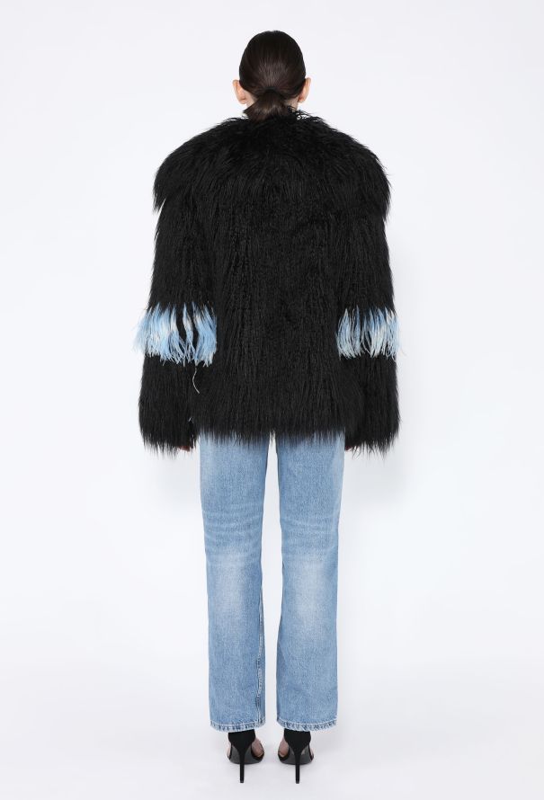 Dries Van Noten F/W 2018 Feathered Shag Coat - 5
