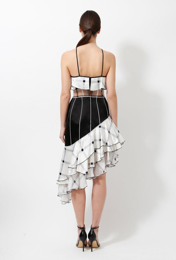 Rodarte S/S 2014 Ruffled Plaid Silk Dress - 6
