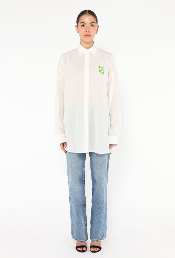 Balenciaga 2019 Printed Silk Tunic - 4