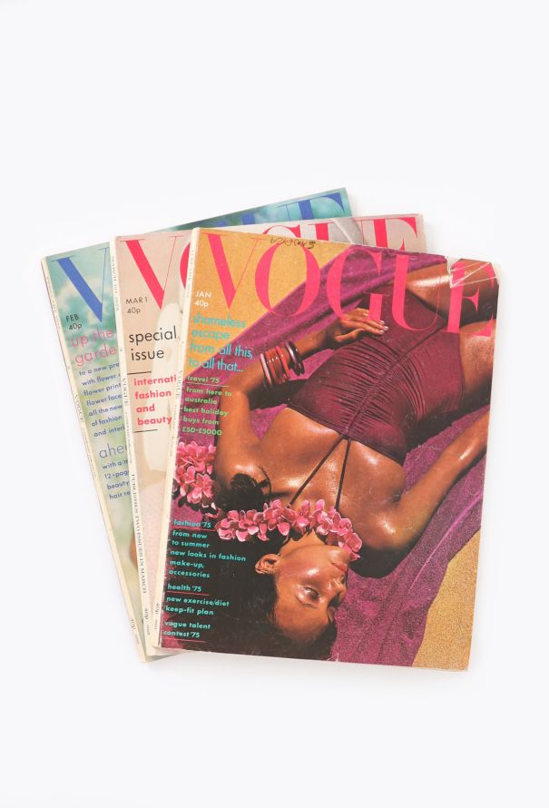 VOGUE UK 1975 David Bailey Issue Trio - 1