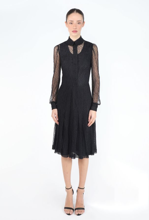 Saint Laurent 2010 Edition 24 Lace Pleated Dress - 1