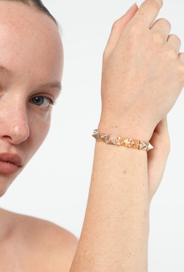 Modern Fine Jewelry Anita Ko 14K Rose Gold & Diamond Spike Bracelet - 6
