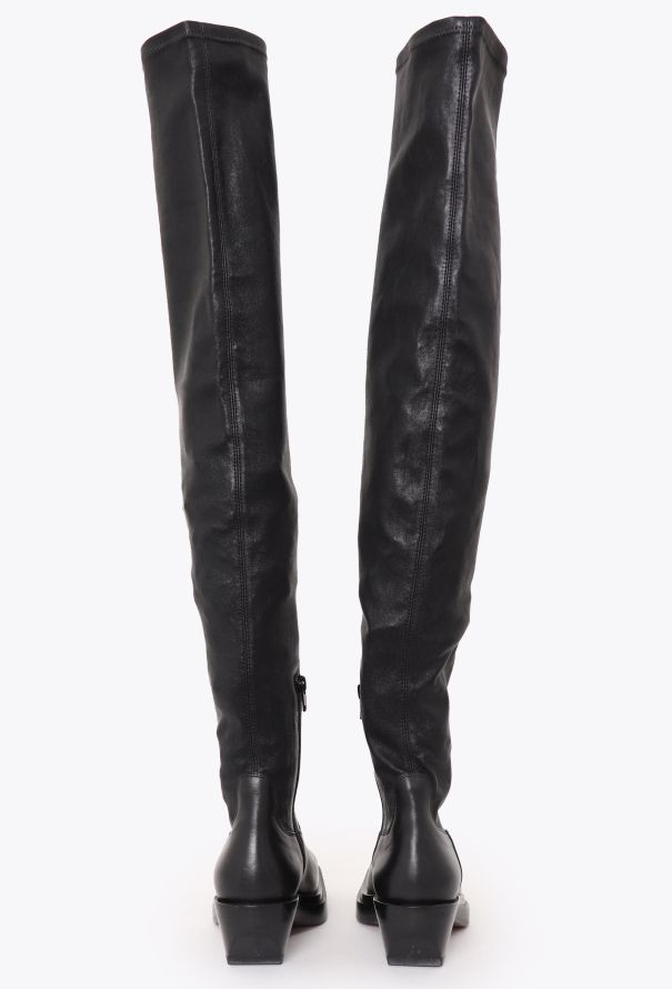 Bottega Veneta F/W 2020 Leather Western Knee Boots - 5