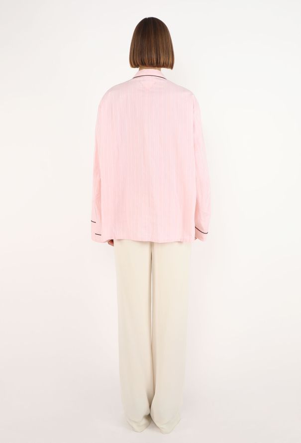 Prada Embroidered Pyjama Shirt, F/W 2025 - 5