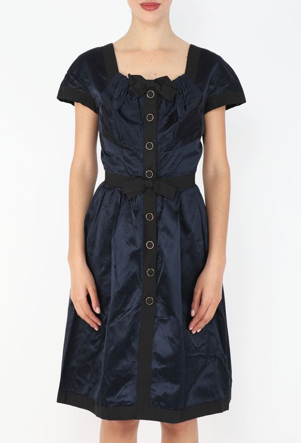 Chanel F/W 1991 Grosgrain Bow Dress - 3