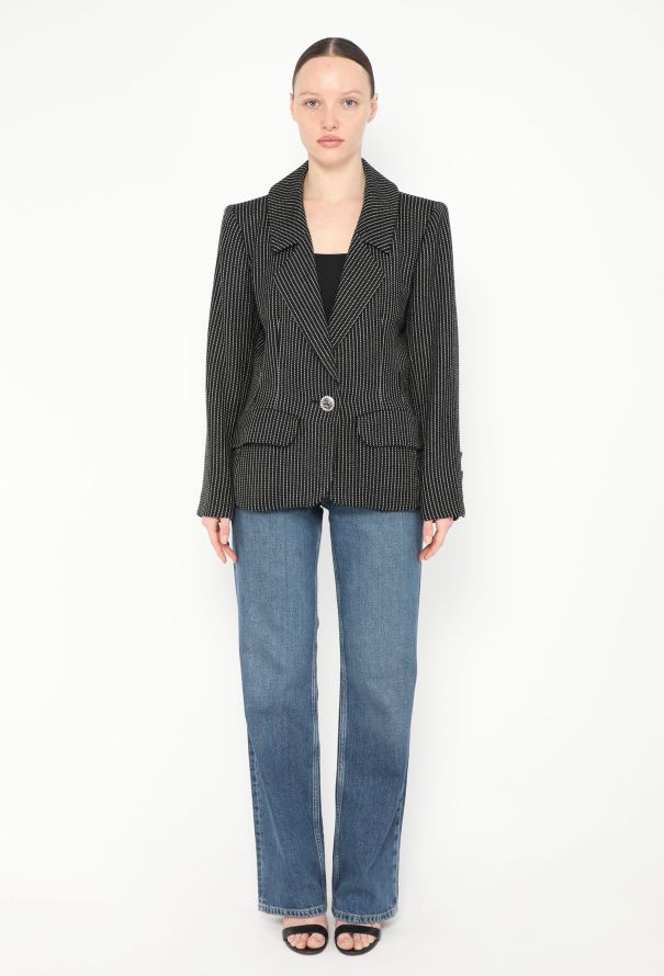 Saint Laurent F/W 1992 Pinstripe Blazer - 4 Saint Laurent F/W 1992 Pinstripe Blazer - 4