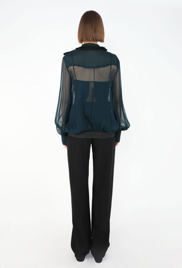 Gucci F/W 2005 Lace & Chiffon Blouse - 9