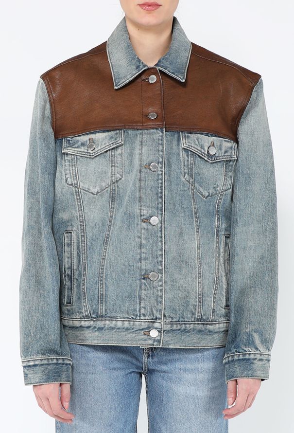Prada 2025 Denim and Leather Blouson Jacket - 1