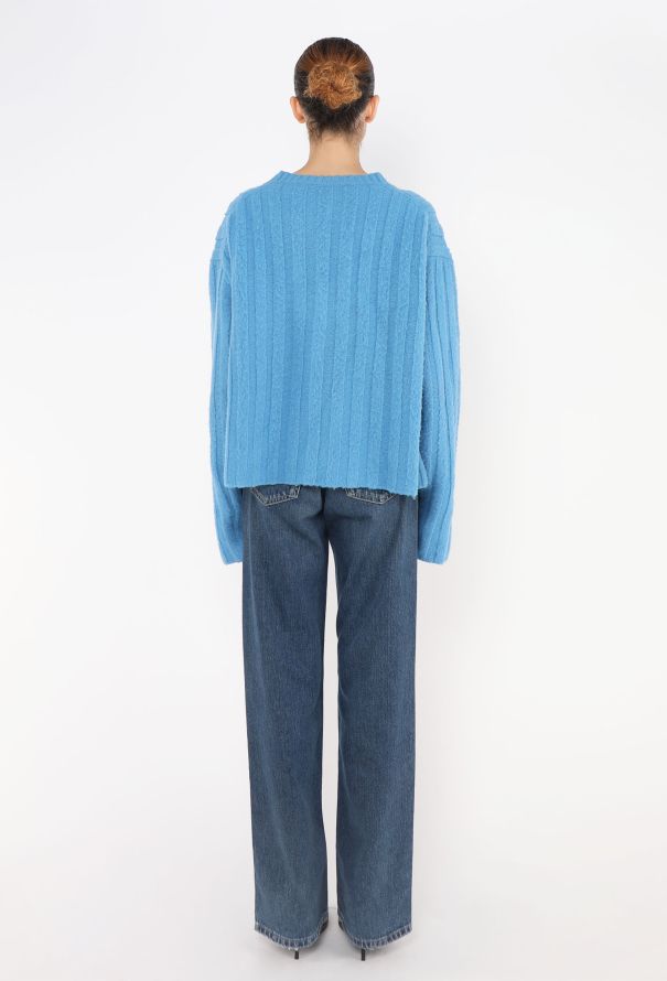 Céline Panel Ribbed Wool Sweater - 3