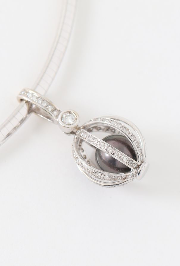 Vintage Fine Jewelry 18k White Gold & Tahitian Pearl Necklace - 3 Vintage Fine Jewelry 18k White Gold & Tahitian Pearl Necklace - 3