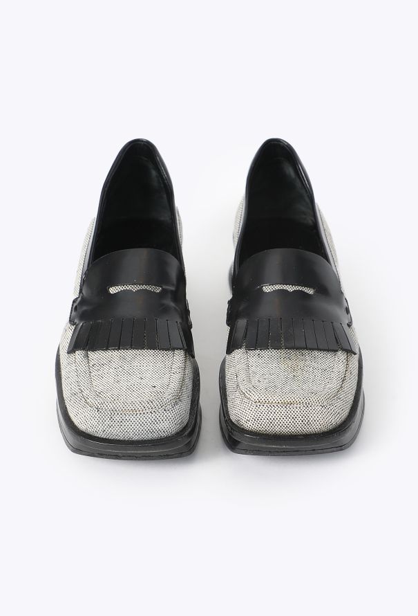 Prada S/S 1999 Platform Canvas Loafers - 1