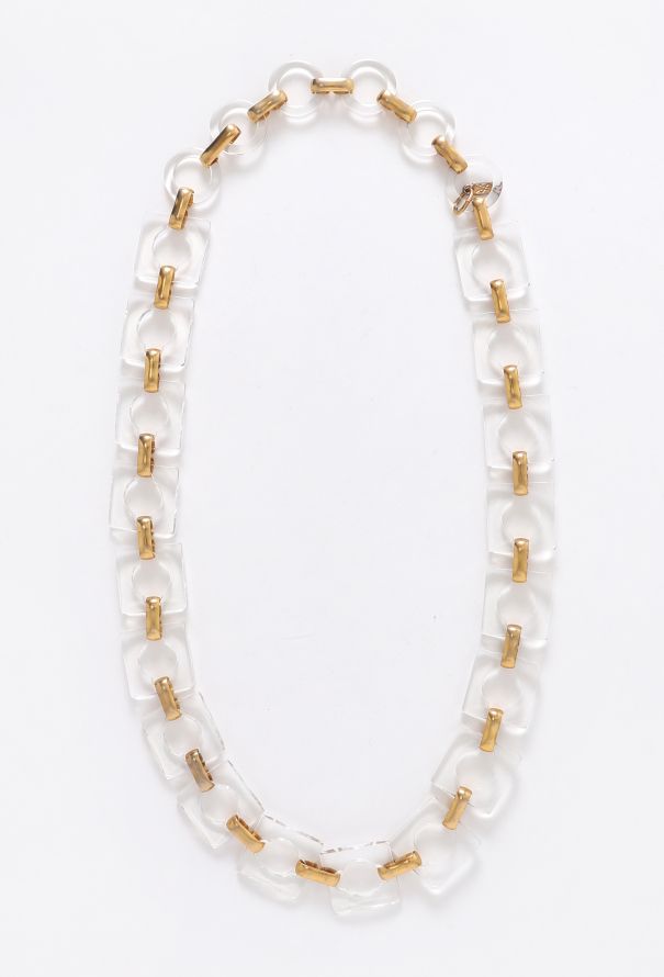 Saint Laurent Couture '70s Lucite Chainlink Belt - 1