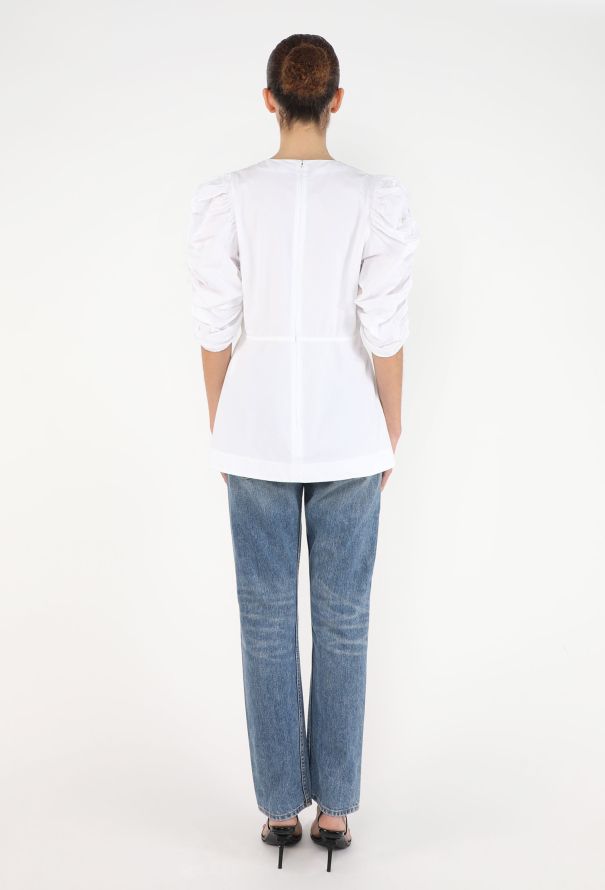 Céline 2017 Ruched Poplin Blouse - 4