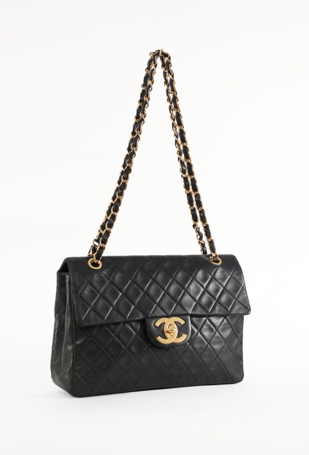 Chanel Vintage Black Jumbo Timeless Bag - 2