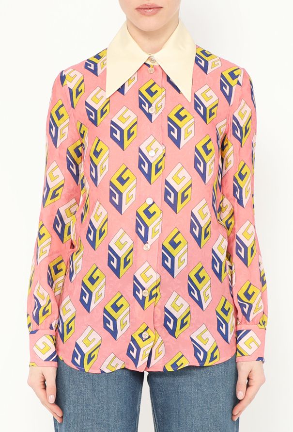 Gucci S/S 2017 Silk Jacquard 'GG' Shirt - 1