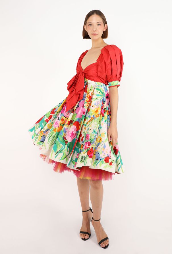 Leonard Floral Tulle Babydoll Dress, 1991 - 5