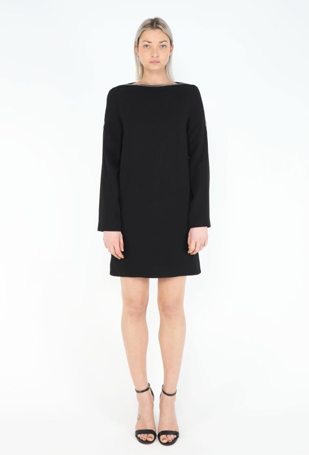 Céline Zipped Boat-Neck Dress - 1