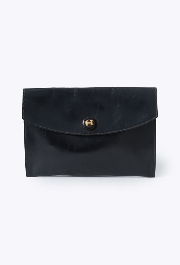 Hermès 1978 Navy Box Rio Clutch - 1
