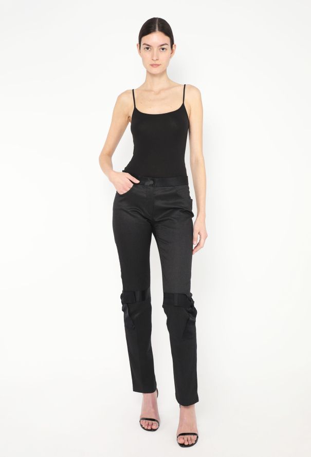 Chanel F/W 2005 Iridescent Satin Bow Jeans - 4 Chanel F/W 2005 Iridescent Satin Bow Jeans - 4