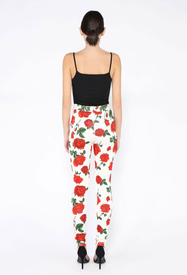 Saint Laurent S/S 2022 Floral Stretch Leggings - 5