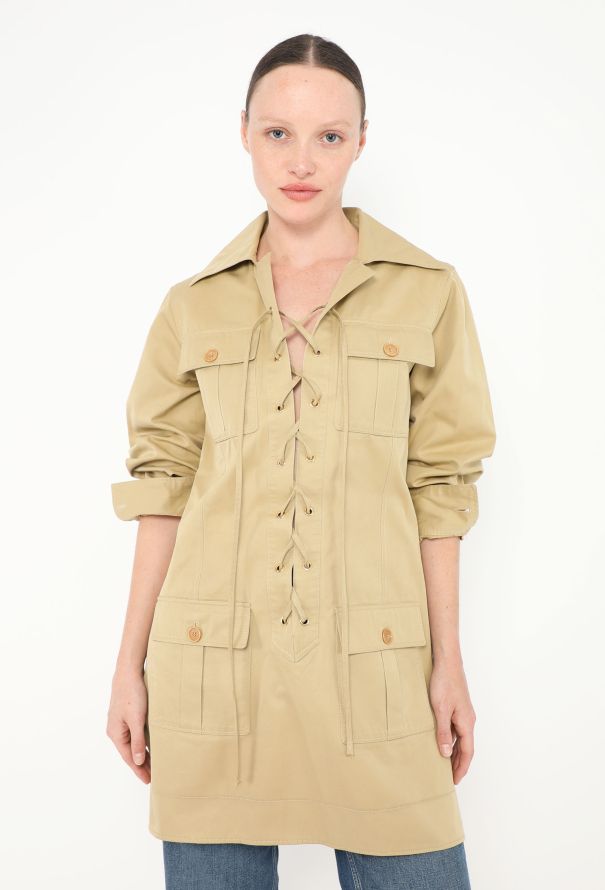 Saint Laurent COVETED 1969 Saharan Lace-up Tunic - 3