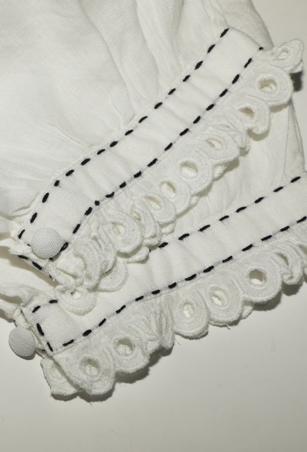 Vita Kin Embroidered Linen Eyelet Top - 6 Vita Kin Embroidered Linen Eyelet Top - 6