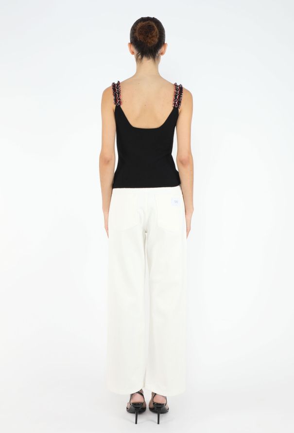 Chanel Frayed 'CC' Cashmere Tank - 5