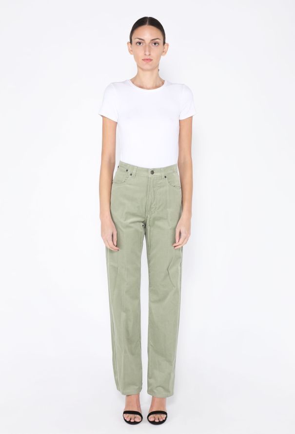 Dries Van Noten 2023 Velvet Straight Leg Trousers - 1