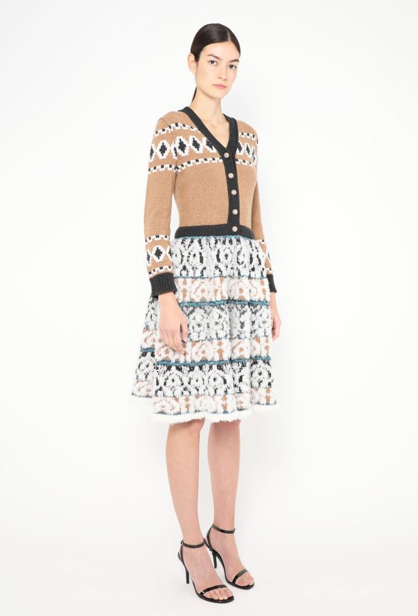 Chanel F/W 2019 Cashmere Gripoix Knit Dress - 4