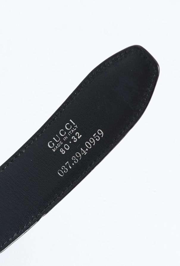 Gucci Tom Ford F/W 1995 Navy Patent Belt - 5