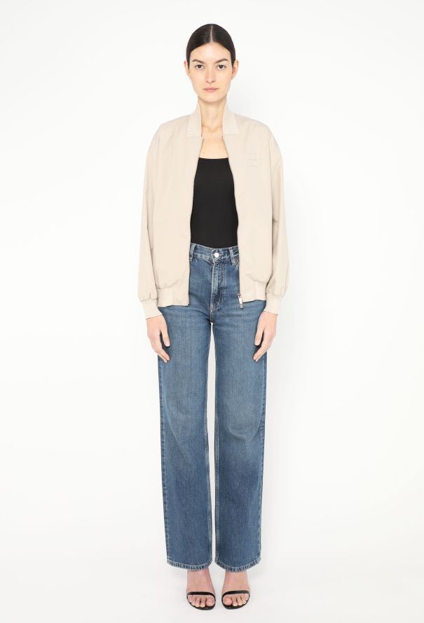 Miu Miu 2023 Oversized Logo Bomber Jacket - 3 Miu Miu 2023 Oversized Logo Bomber Jacket - 3