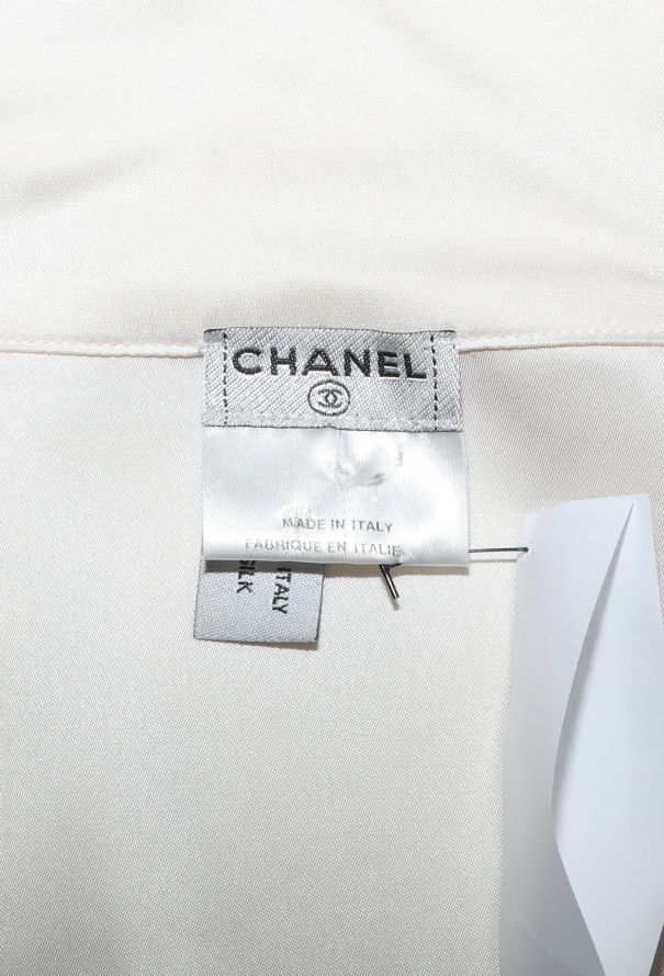 Chanel Ruffled Silk Lavallière Blouse - 6