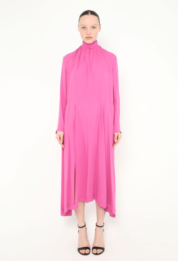 Balenciaga S/S 2017 Silk Slit Tunic Dress - 1