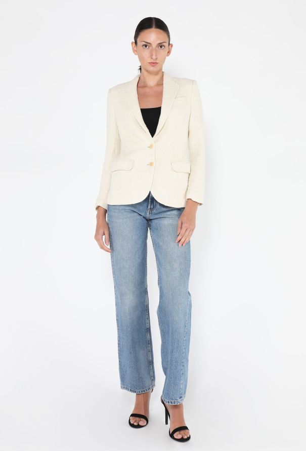 Helmut Lang Tailored Bouclé Tweed Blazer - 3